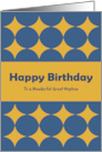 Happy Birthday Great Nephew Diamonds Geometric Shapes Gold Retro card