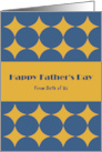 Happy Father’s Day From Couple Diamonds Geometric Shapes Gold Retro card
