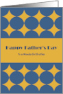 Happy Father’s Day Brother Gold Diamonds Geometric Shapes MCM Retro card