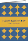 Happy Father’s Day Godson Gold Diamonds Geometric Shapes MCM Retro card