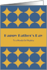 Happy Father’s Day Nephew Gold Diamonds Retro MCM Geometric Pattern card