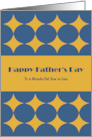 Happy Father’s Day Son in Law Gold Diamonds Retro Geometric Pattern card