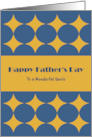 Happy Father’s Day Uncle Gold Diamonds Retro MCM Geometric Pattern card