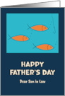Happy Father’s Day Son in Law School Fish Hook Fishing Mid Century card