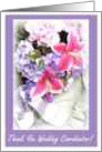 Thank You Wedding Coordinator Planner Bridal Bouquet Flowers Floral card