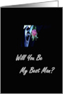 Brother Will You Be My Best Man Wedding Party Attendant Request card
