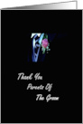 Parents Of The Groom Wedding Thank You Flower Tie Bridal Party card