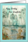 Happy Birthday Dear Grandfather, Abstract Landscape Art, Trees card