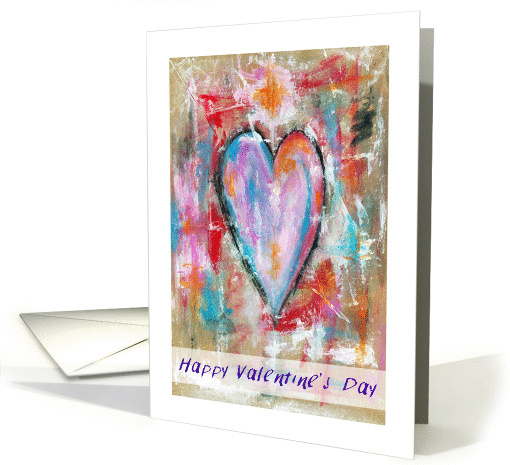 Happy Valentine's Day, Co-worker, Abstract Art Heart... (1354110)