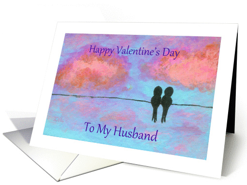 Happy Valentine's Day Husband, Abstract Art Little Black... (1354132)