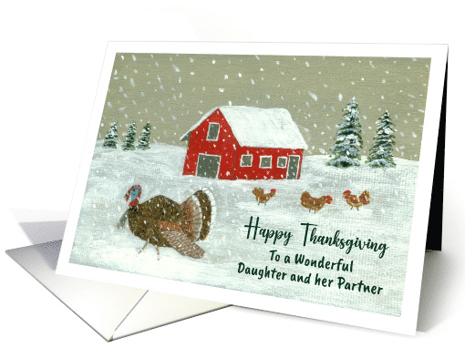 Happy Thanksgiving Daughter & Partner Snowy Barnyard... (1793178)