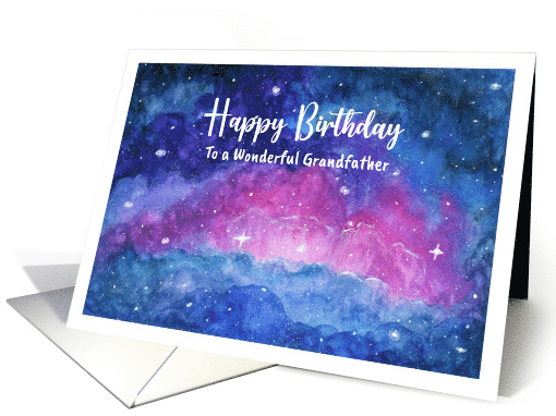 Happy Birthday Grandfather Clouds Stars Deep Space... (1795162)