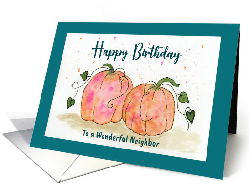 Happy Birthday Neighbor Pumpkin Patch Autumn Fall... (1797584)