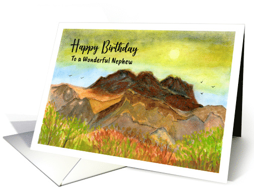 Happy Birthday Nephew Mountains Birds Clouds Sky... (1801194)
