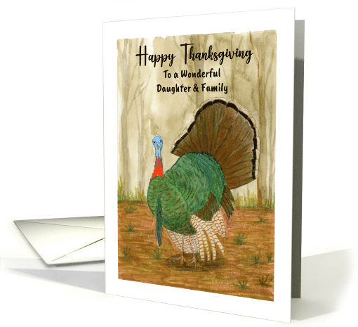 Happy Thanksgiving Daughter Family Turkey Wild Bird Trees... (1805528)