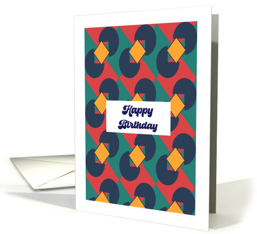Happy Birthday General Retro Geometric Shapes Diamonds... (1813500)