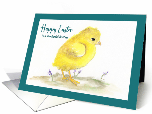 Happy Easter Brother Yellow Chick Bird Baby Chicken Fowl... (1817436)