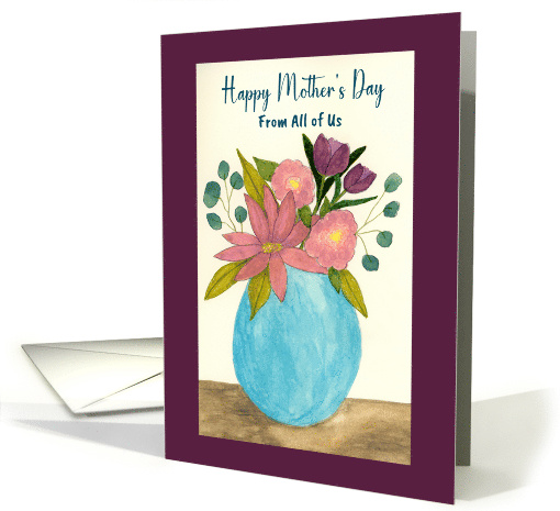 Happy Mother's Day From Group Pink Flowers Floral Bouquet... (1819186)