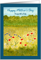 Happy Mother’s Day From Group Wildflowers Meadow Trees Landscape card