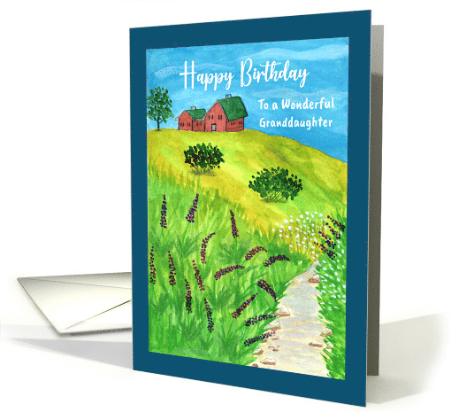 Happy Birthday Granddaughter Houses Landscape Creek... (1819966)