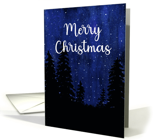 Merry Christmas General Winter Starry Night Trees... (1888588)
