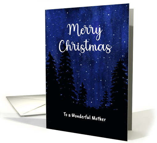 Merry Christmas Mother Winter Starry Night Trees... (1888742)