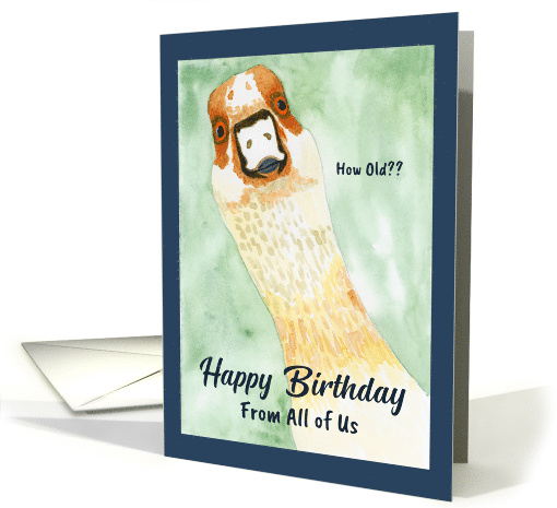 Funny Birthday From Group Surprised Goose How Old... (1890702)