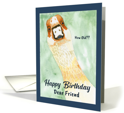 Funny Birthday Friend Surprised Goose How Old Humorous... (1890708)