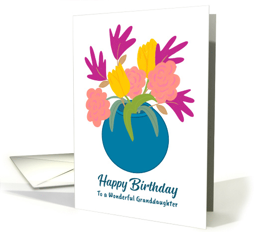 Happy Birthday Granddaughter Floral Flowers Botanical... (1891656)