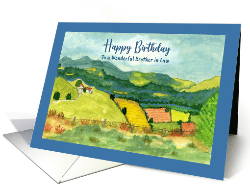Happy Birthday Brother in Law Farm House Farmland... (1892216)