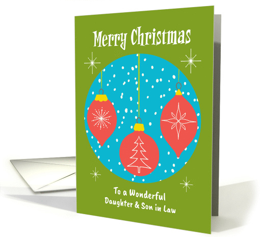 Merry Christmas Daughter and Son in Law Retro Hanging... (1893034)