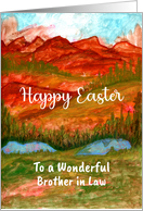 Happy Easter Brother in Law Mountains Landscape Valley Painting Art card