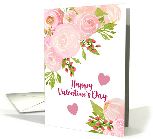 Happy Valentine's Day General Watercolor Flowers Rose... (1899604)