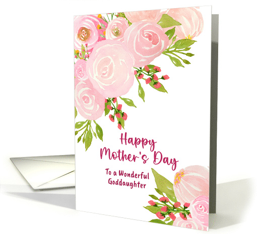 Happy Mother's Day Goddaughter Pink Rose Peony Flowers... (1901416)