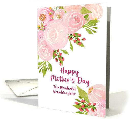 Happy Mother's Day Granddaughter Pink Roses Peony Flowers... (1901422)