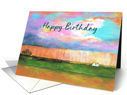 Happy Birthday General Landscape Farmhouse Clouds... (1902172)
