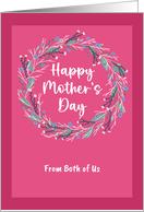 Happy Mother’s Day From Couple Floral Wreath Wildflowers Botanical card
