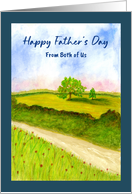 Happy Father’s Day From Couple Landscape Countryside Trees Road Art card
