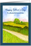 Happy Father’s Day Grandfather Landscape Countryside Trees Road Art card