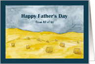 Happy Father’s Day From Group Harvest Fields Hay Countryside Farm Sky card