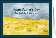 Happy Father’s Day Brother in Law Harvest Fields Hay Country Farm Sky card