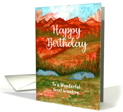 Happy Birthday Great Grandson Valley Landscape Trees... (1906102)