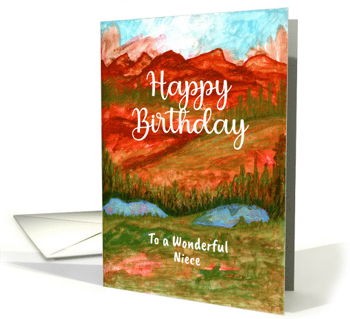 Happy Birthday Niece Valley Landscape Trees Mountains... (1906116)