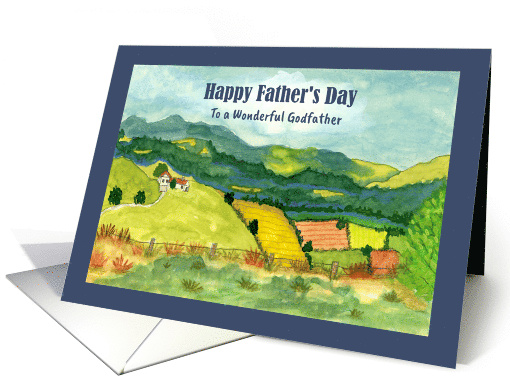 Happy Father's Day Godfather Farm Fields Farmland... (1906198)