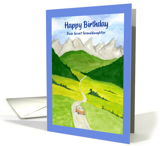 Happy Birthday Great Granddaughter Landscape Mountains... (1907384)