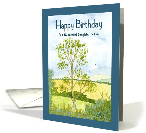 Happy Birthday Daughter in Law Farmland Landscape Hills... (1907748)