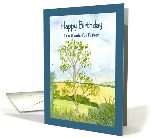 Happy Birthday Father Farmland Landscape Hills Pastures... (1907750)