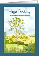 Happy Birthday Great Grandson Farmland Landscape Hills Pastures card