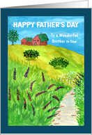 Happy Father’s Day Brother in Law Farmhouse Farm Creek Wildflowers card
