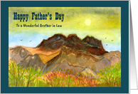 Happy Father’s Day Brother in Law Mountain Birds Landscape Bushes Sky card